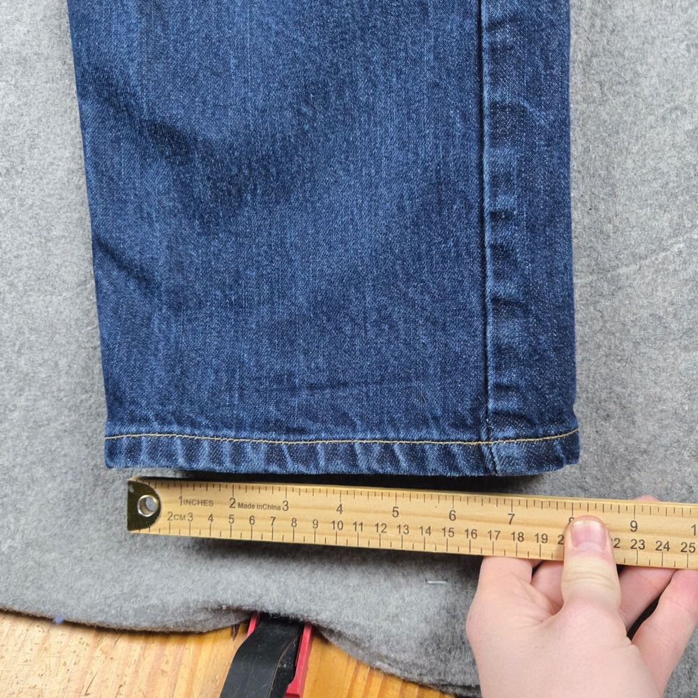 Tommy Hilfiger Jeans Mens 36x32 Blue Straight Leg Denim Pants 90s Skater Grunge - Picture 12 of 13